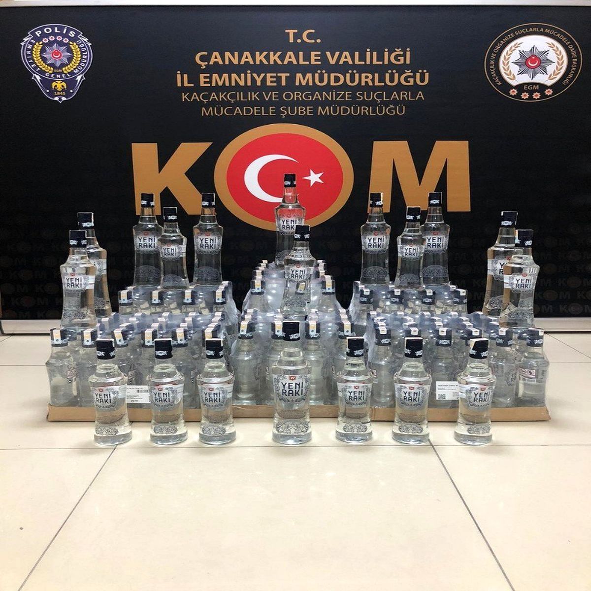 Çanakkale\'de sahte bandrollü içki operasyonu