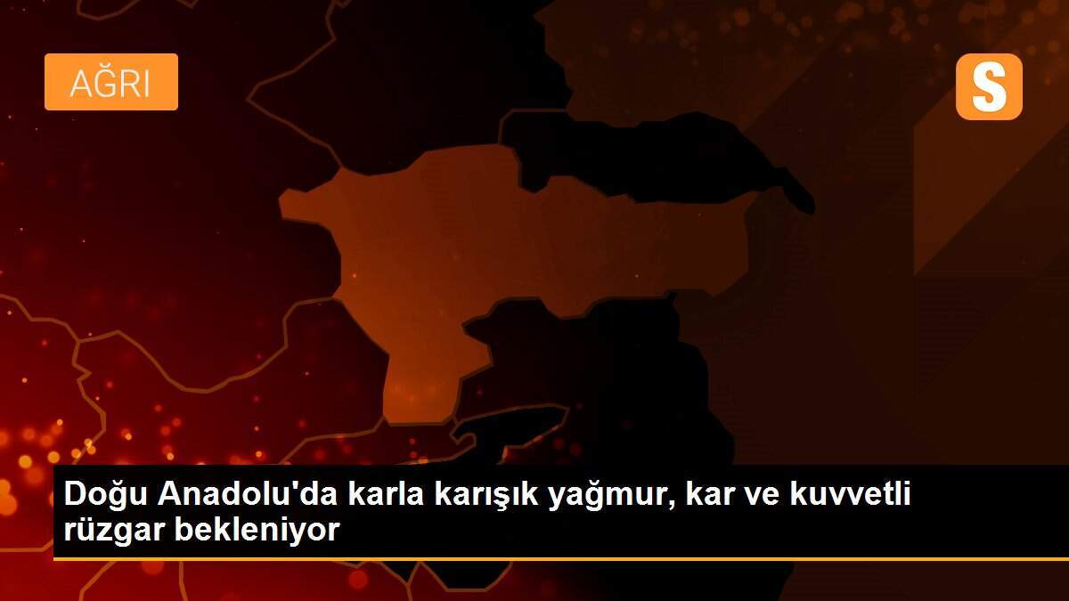 Doğu Anadolu\'da karla karışık yağmur, kar ve kuvvetli rüzgar bekleniyor