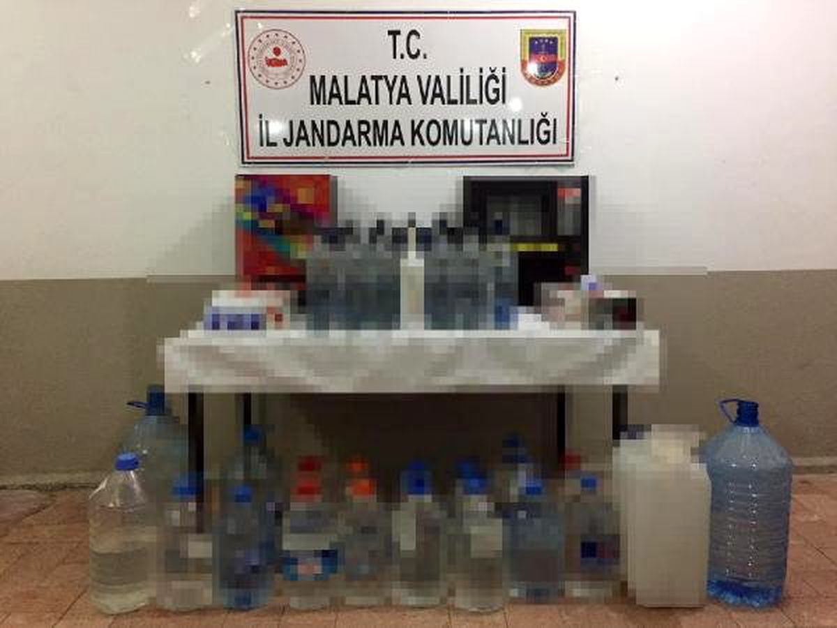 Malatya\'da 775 litre sahte içki ile ele geçirildi