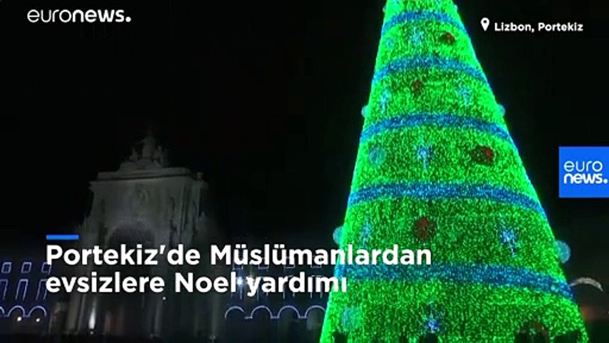 Portekiz\'de Müslümanlardan evsizlere Noel jesti; Lizbon Camisinde onlarca evsize yemek ikram edildi