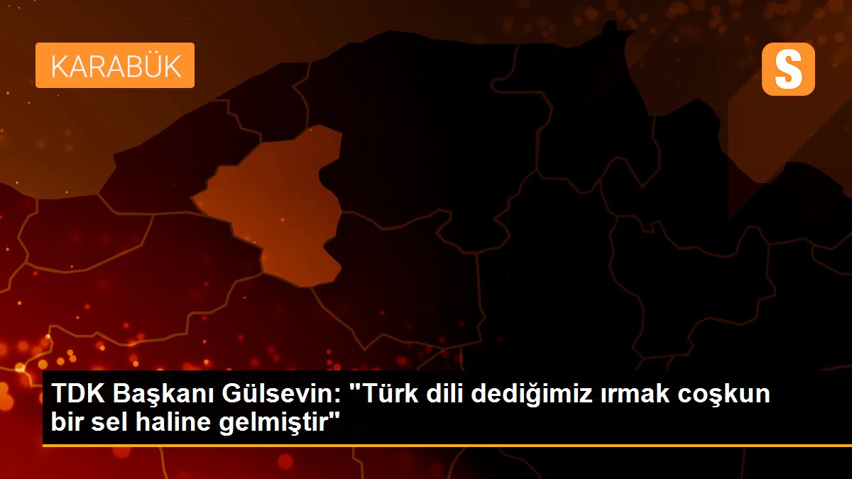 TDK Başkanı Gülsevin: "Türk dili dediğimiz ırmak coşkun bir sel haline gelmiştir"