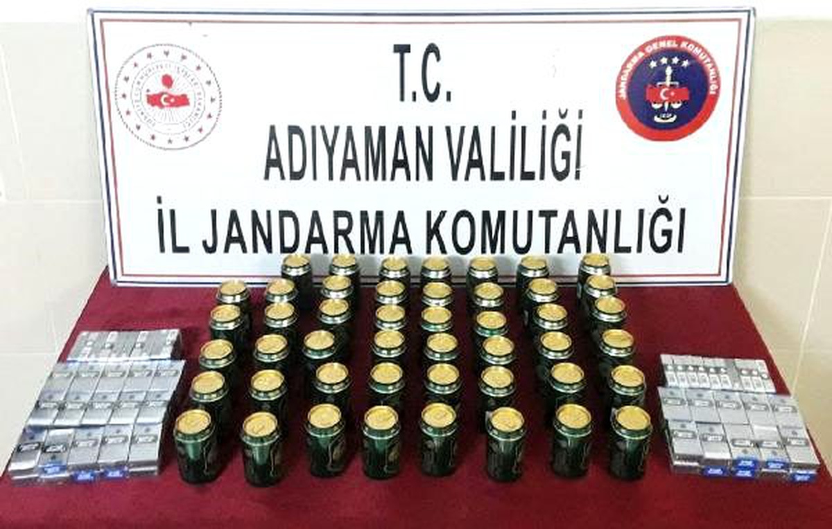 Adıyaman\'da kaçak içki ve sigaraya 2 gözaltı