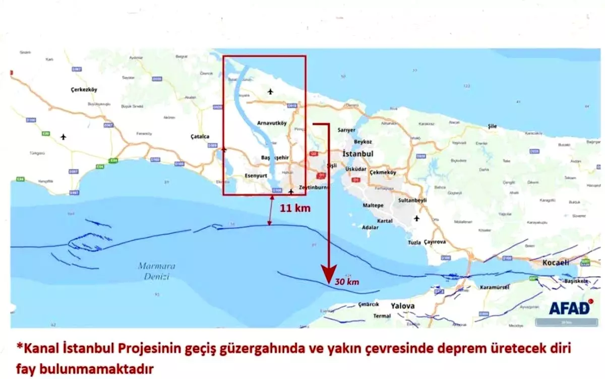 AFAD: "Kanal İstanbul ve deprem ilişkisine atfedilen deprem tehlike ve riskleri doğru değildir"