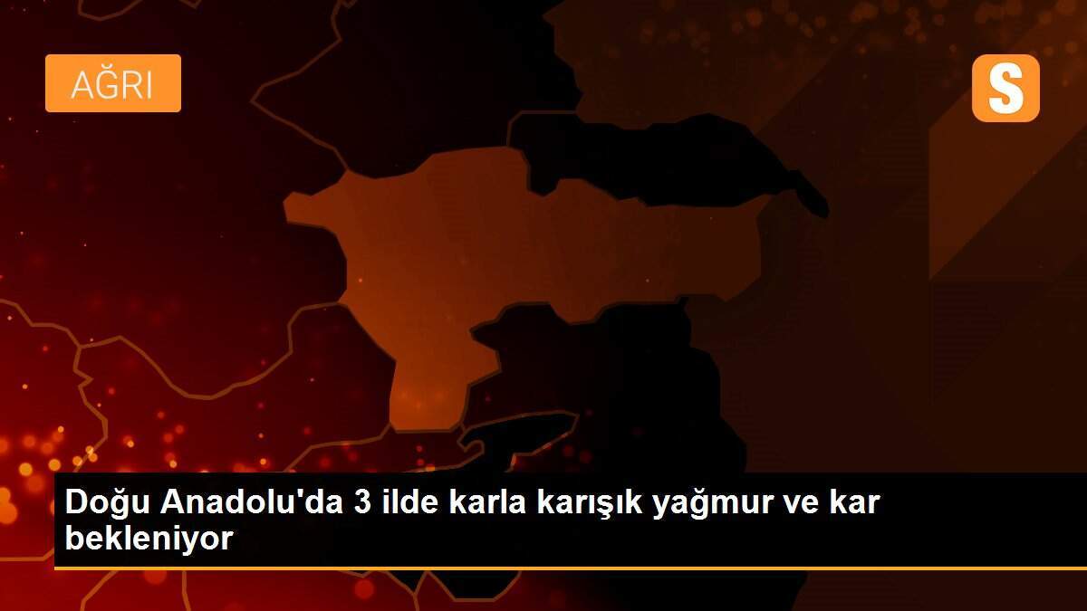 Doğu Anadolu\'da 3 ilde karla karışık yağmur ve kar bekleniyor