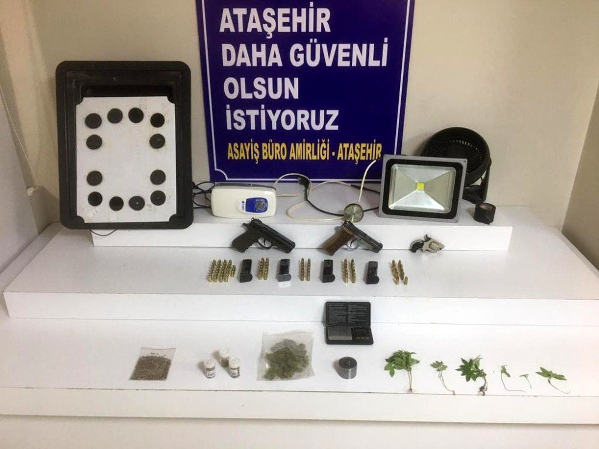 Evi uyuşturucu imalathanesine çeviren şahısa operasyon