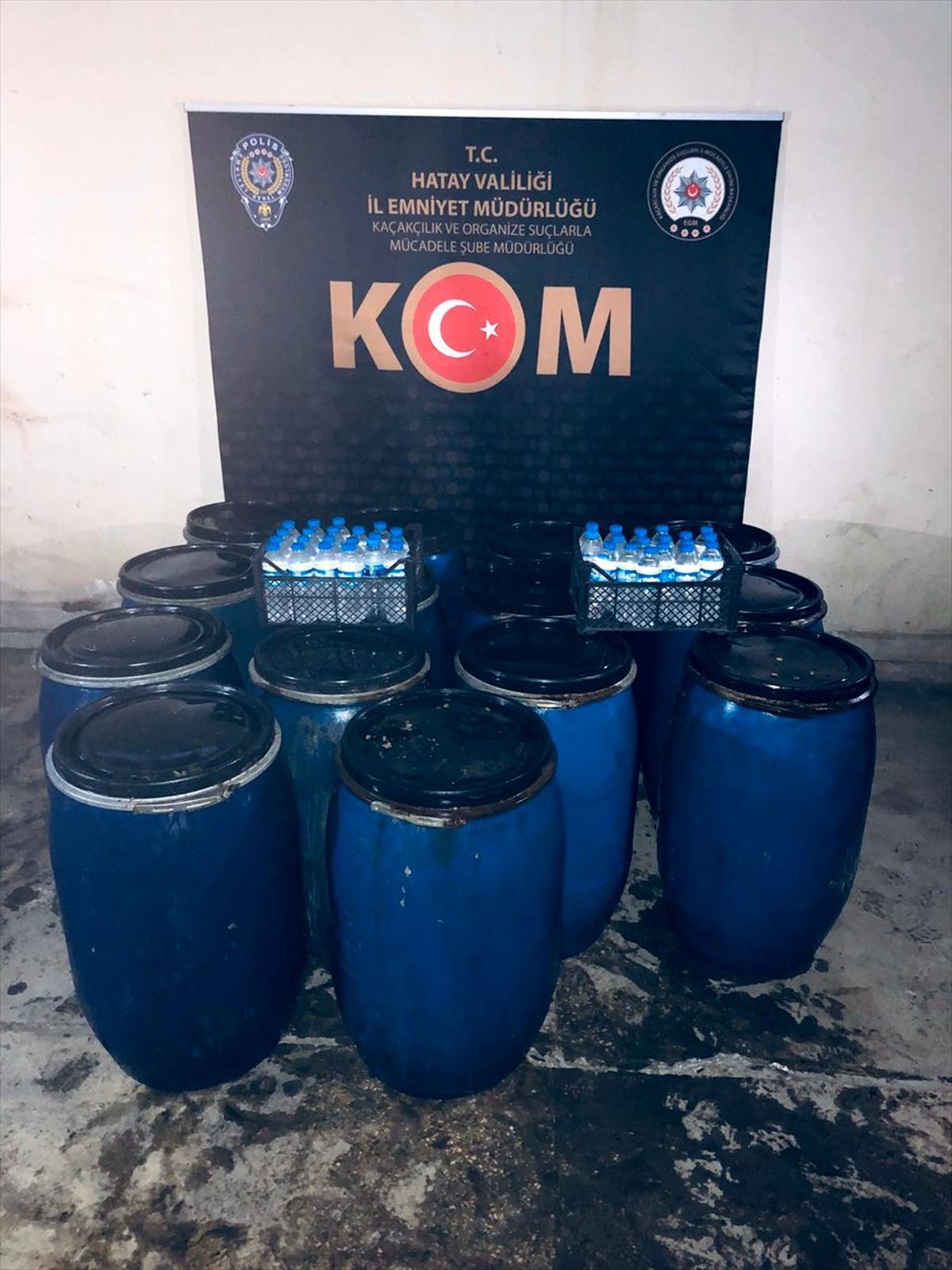 Hatay\'da 1620 litre sahte içki ele geçirildi