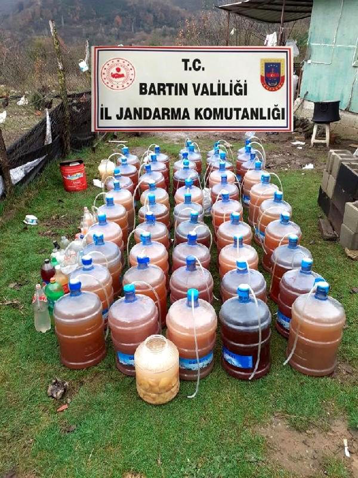 Ormandaki şarap imalathanesine baskın