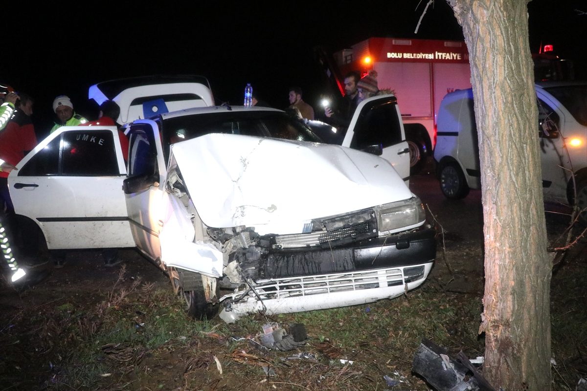 Yoldan çıkan otomobil ağaca çarptı: 1 yaralı