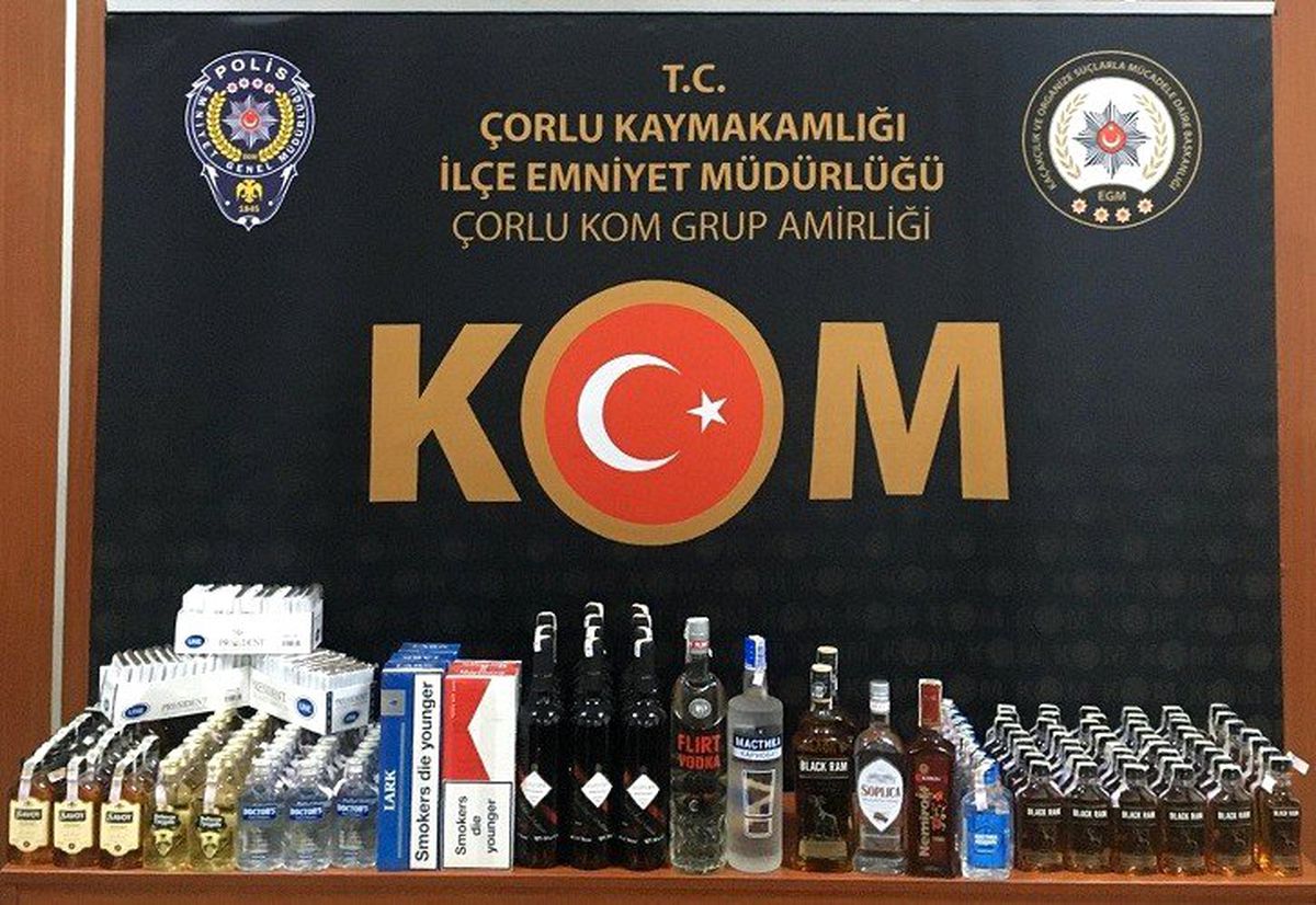 Çorlu ve Ergene\'de kaçak içki operasyonu
