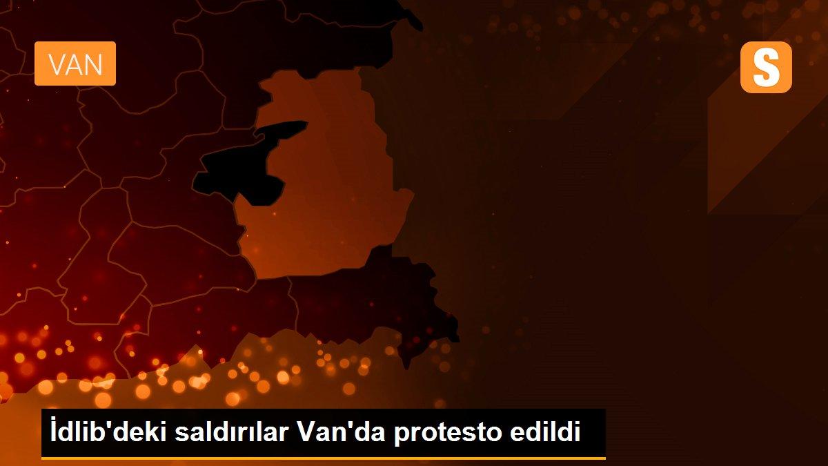 İdlib\'deki saldırılar Van\'da protesto edildi