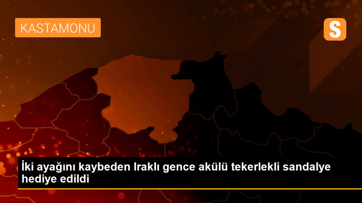 İki ayağını kaybeden Iraklı gence akülü tekerlekli sandalye hediye edildi