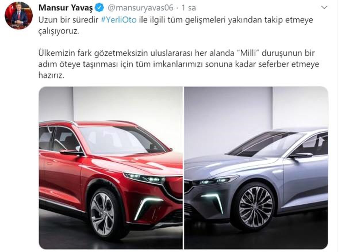 Mansur Yavaş\'tan \'yerli otomobil\' paylaşımı
