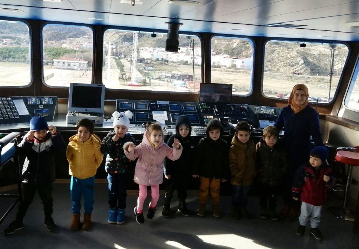 Minikler Gestaş gemisini gezdi