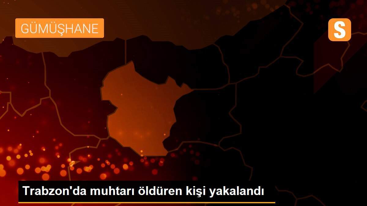 Trabzon\'da muhtarı öldüren kişi yakalandı