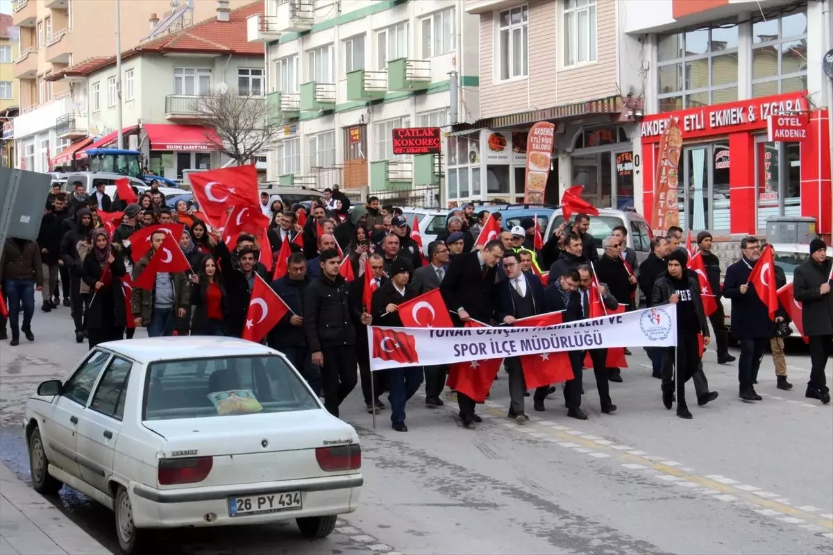 Yunak\'ta Sarıkamış Harekatı\'nın 104. yılı anısına yürüyüş düzenlendi