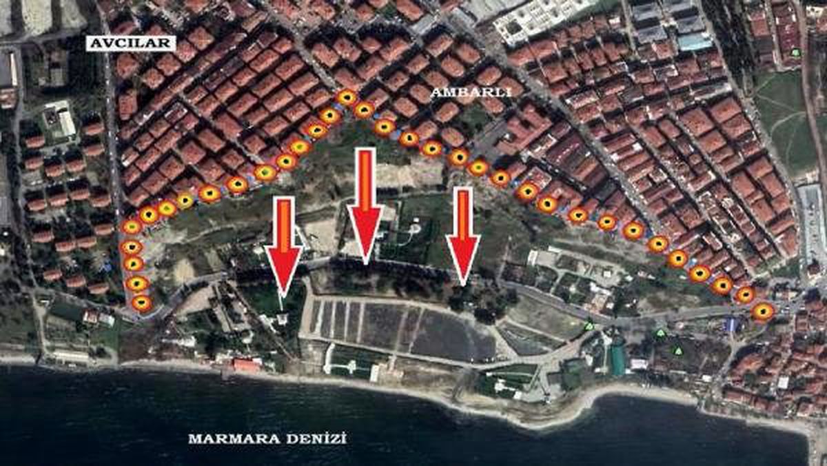 Ambarlı\'daki kaymaya kazıklı önlem; AFAD fore kazıklarla kaymayı durduracak