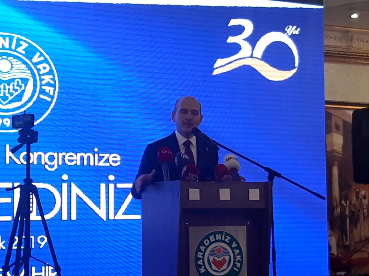 İçişleri Bakanı Soylu Karadenizliler Vakfı Genel Kurulu\'nda konuştu