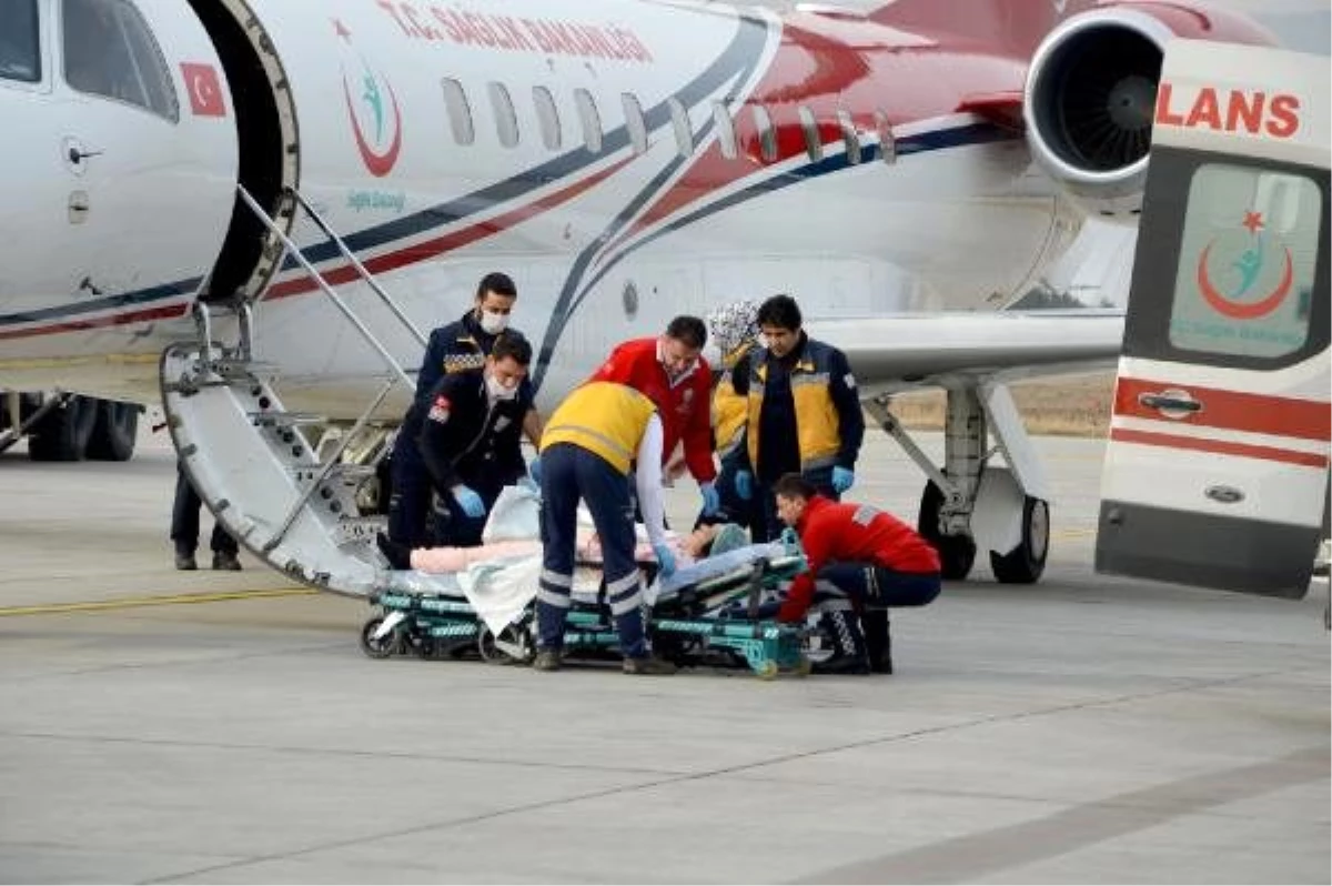 Kayseri\'de iki hasta, ambulans uçakla İstanbul\'a sevk edildi