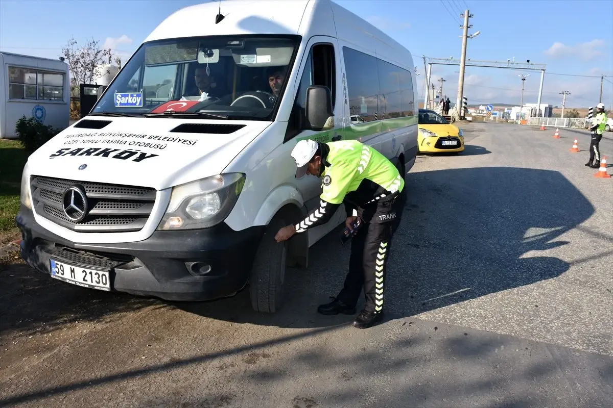 Şarköy\'de kış lastiği denetimi yapıldı