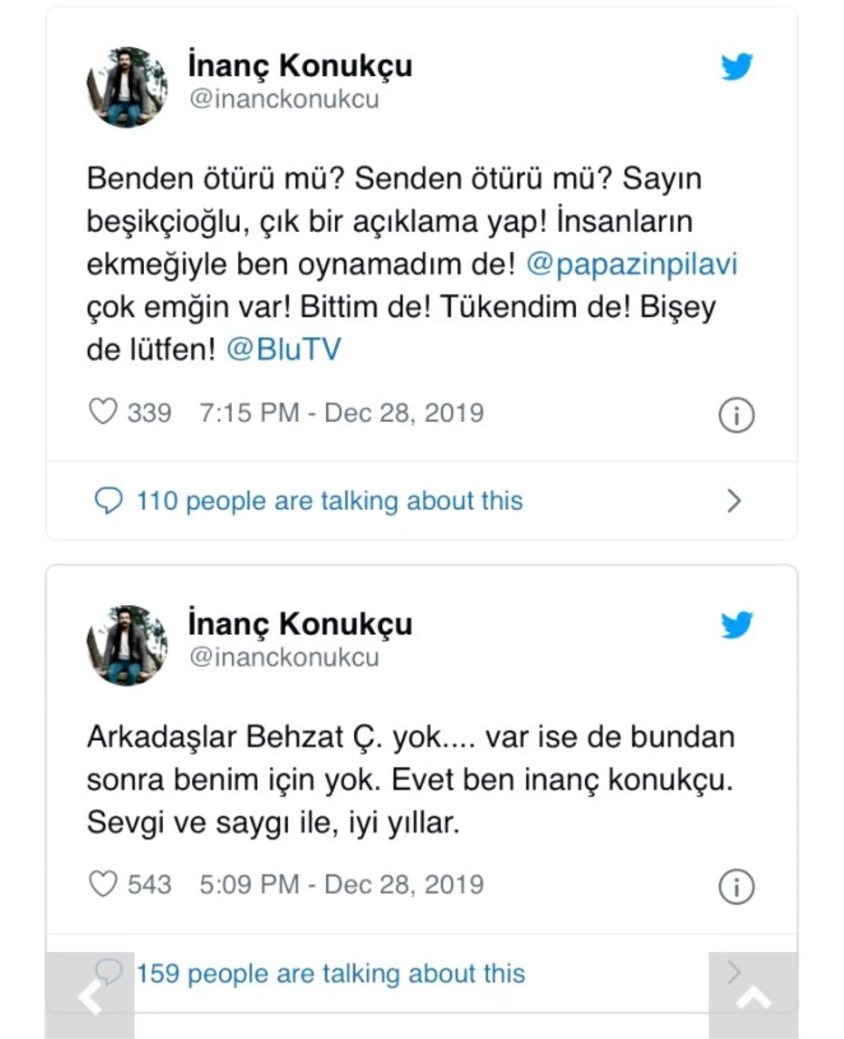 Behzat Ç\'ye Hayalet\'ten Şok Suçlama: insanların ekmeğiyle ben oynamadım de!