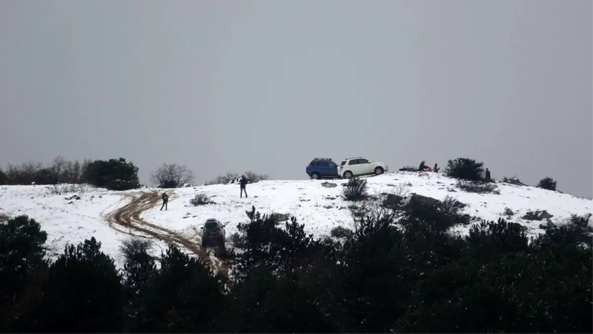 Beyaza bürünen Aydos Ormanı havadan görüntülendi