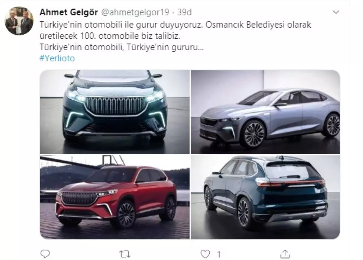 Osmancık Belediyesi 100. yerli otomobile talip oldu