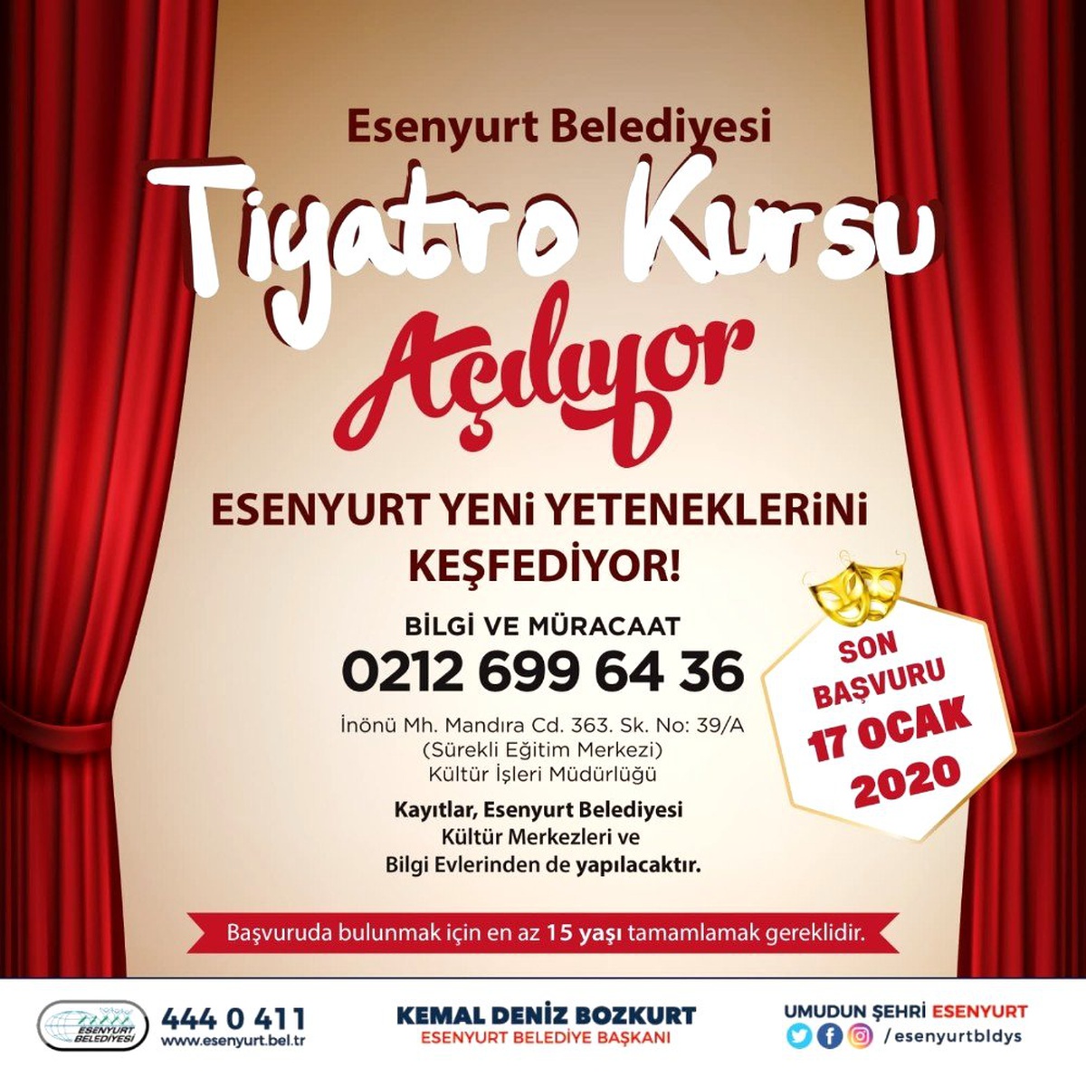 Esenyurt yeni yeteneklerini arıyor