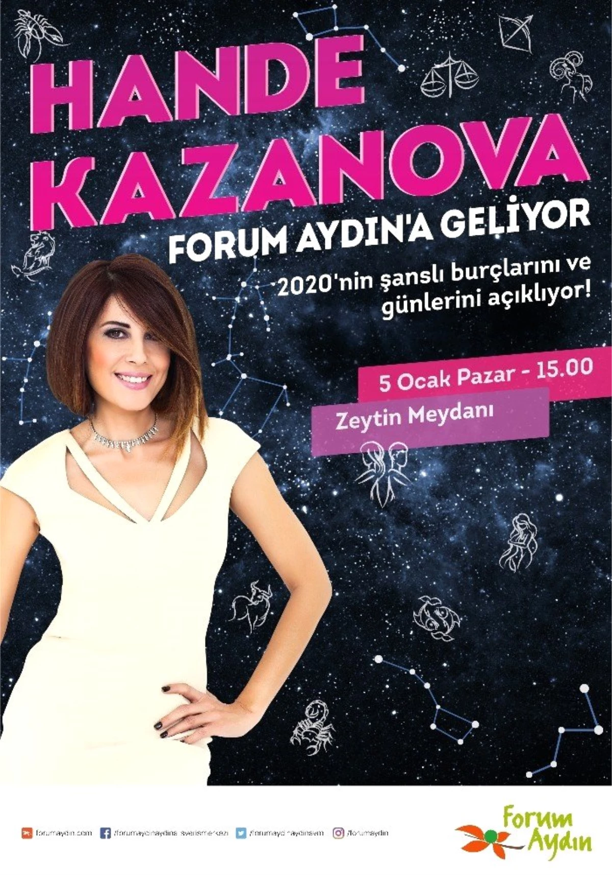 Hande Kazanova\'yla 2020 burç yorumları Forum Aydın\'da