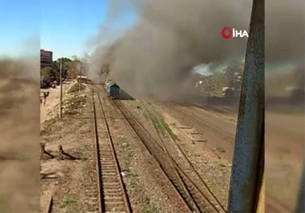 Mısır\'da yolcu treninde yangın