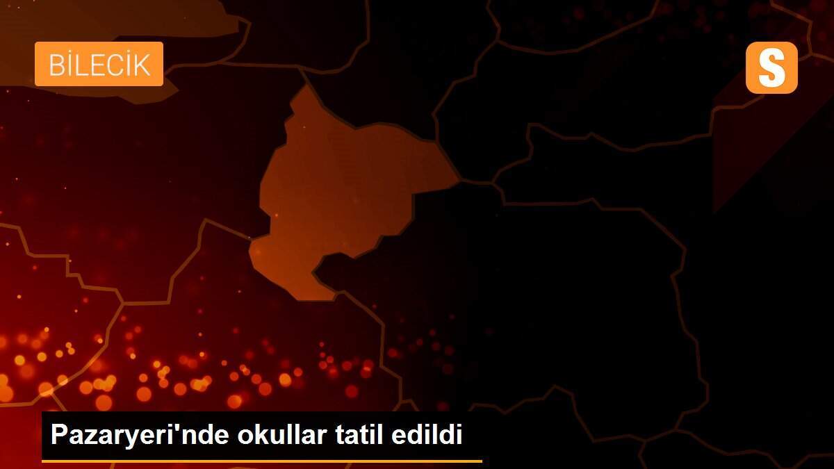Pazaryeri\'nde okullar tatil edildi