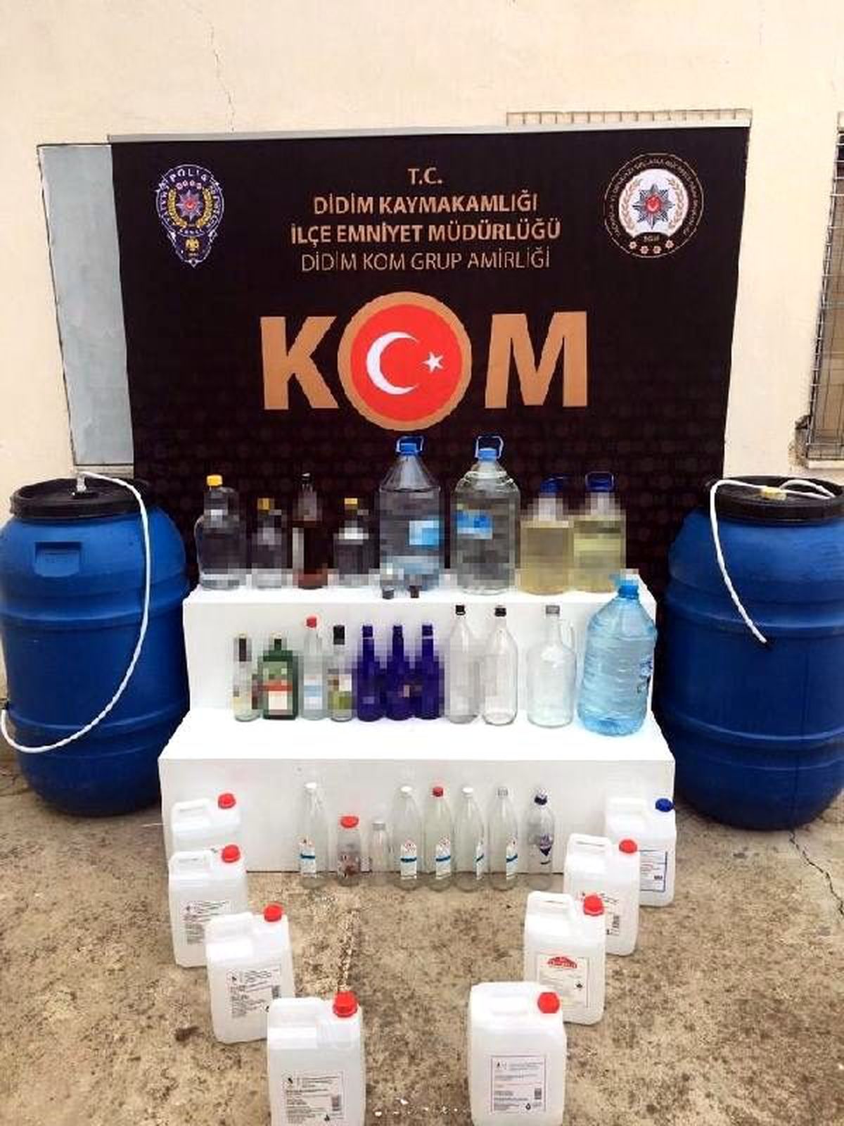 Didim\'de sahte içki operasyonu