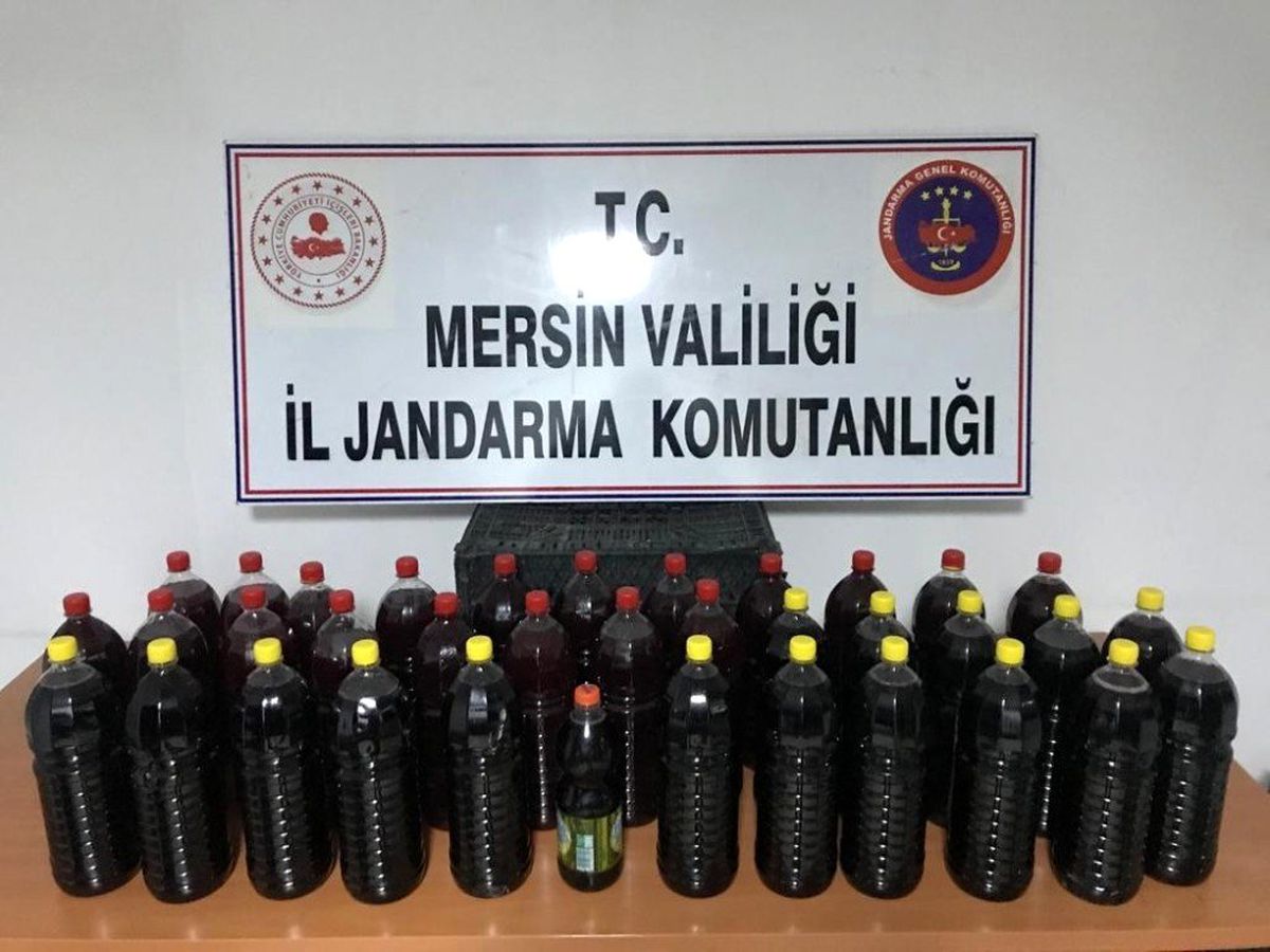 Mersin\'de 191 litre sahte içki ele geçirildi