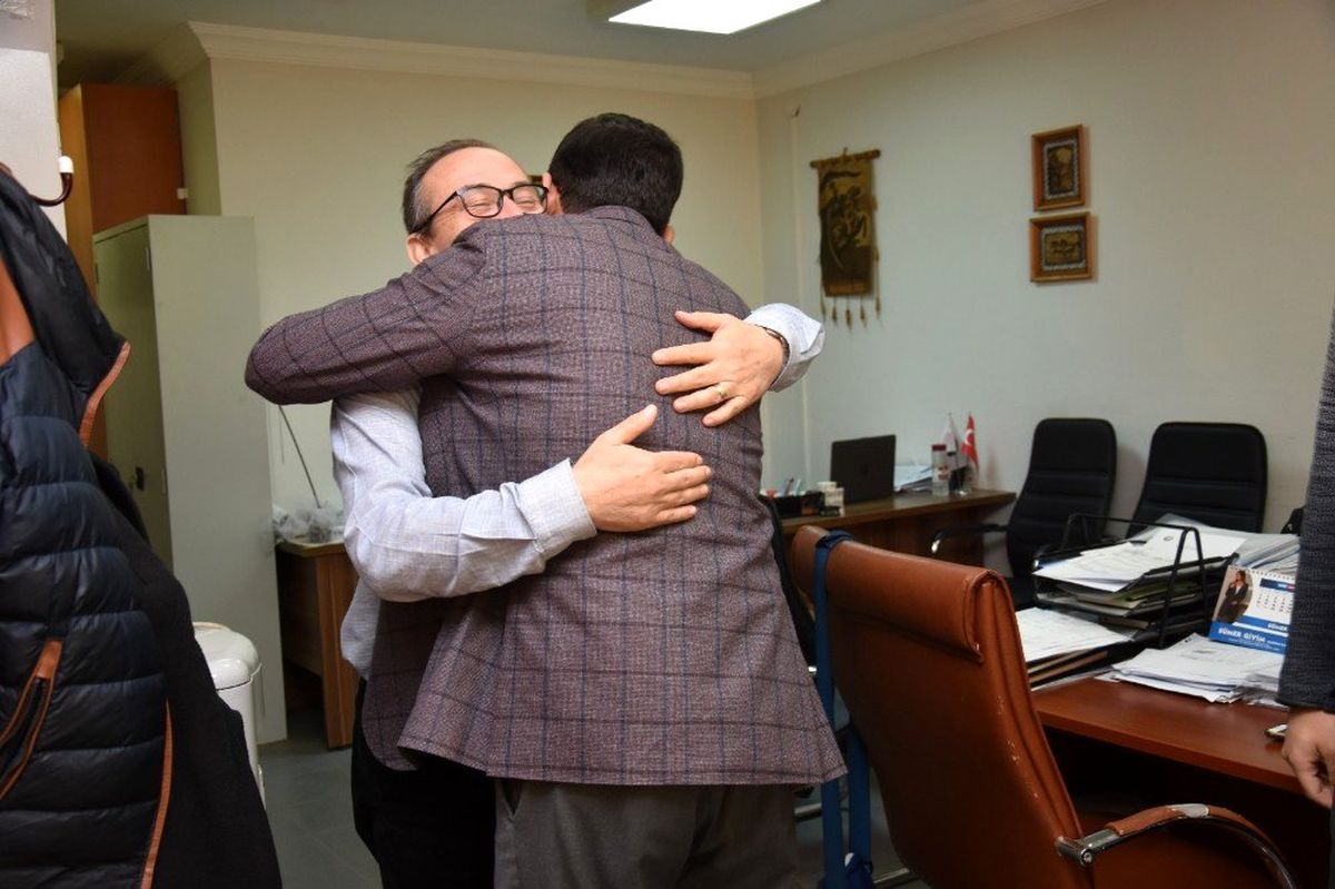 Başkan Özcan\'dan personele yeni yıl ziyareti