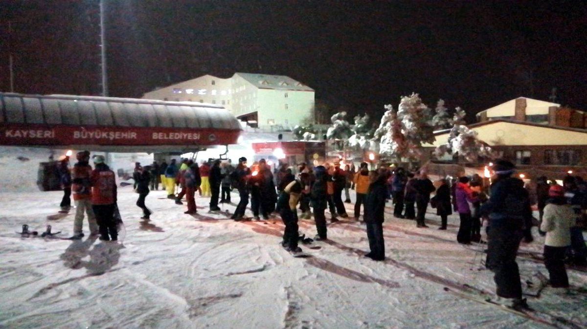 Erciyes\'te \'Meşaleli\' yılbaşı heyecanı