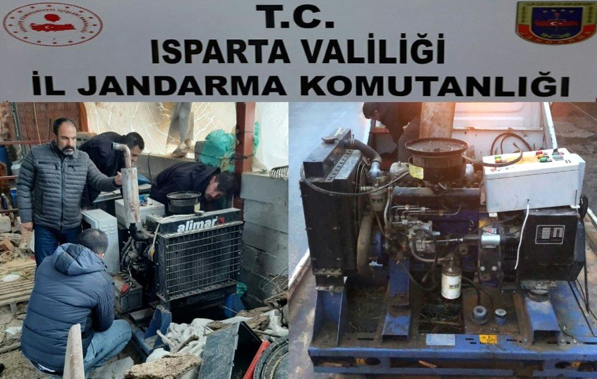 Isparta\'dan çaldıkları jeneratörü 3 yıl sonra Afyonkarahisar\'daki besihanede kullanırken...
