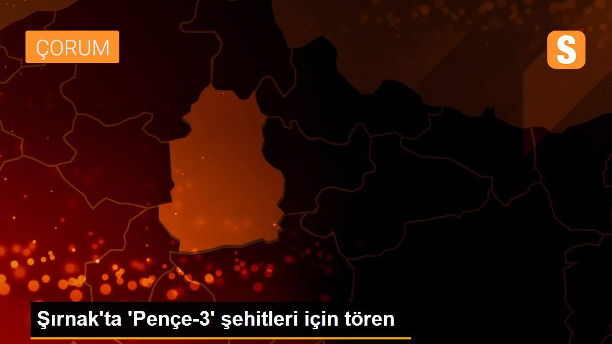 Şırnak\'ta \'Pençe-3\' şehitleri için tören