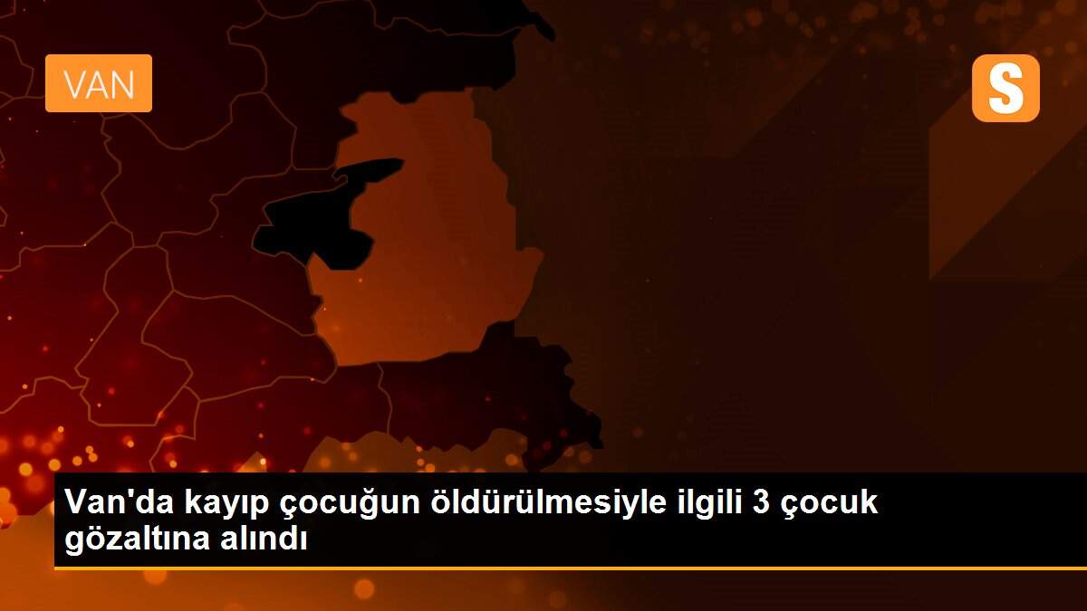 Van\'da kayıp çocuğun öldürülmesiyle ilgili 3 çocuk gözaltına alındı