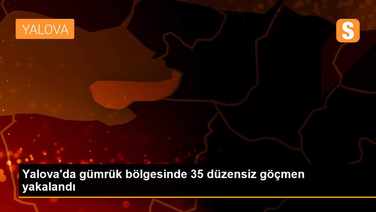 Yalova\'da gümrük bölgesinde 35 düzensiz göçmen yakalandı