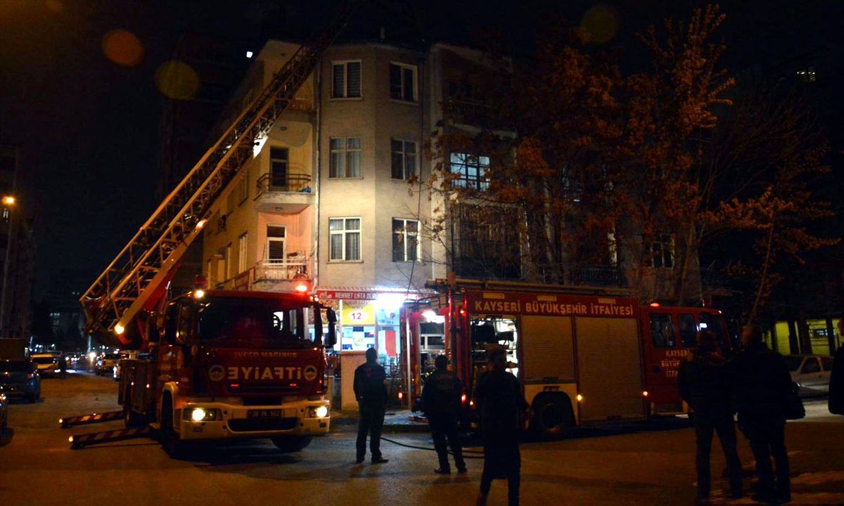 Kayseri\'de baca yangını