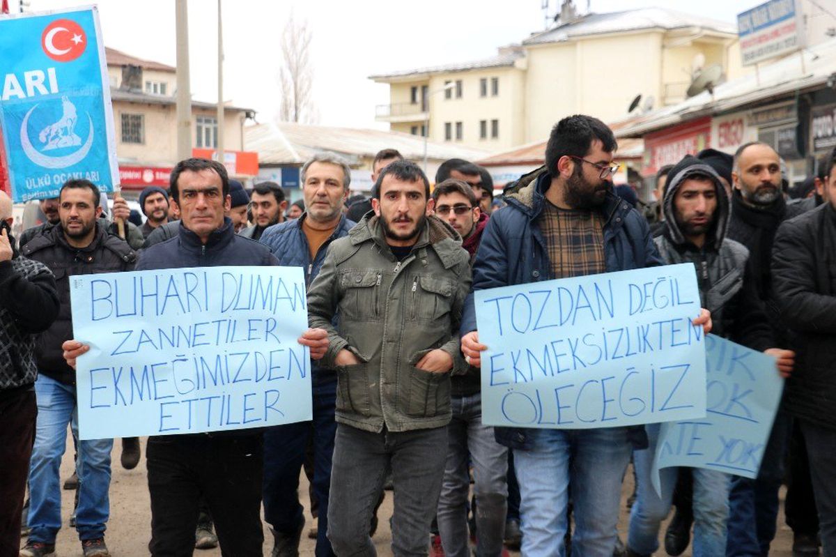 Mühürlenen termik santralin işçilerinden eylem
