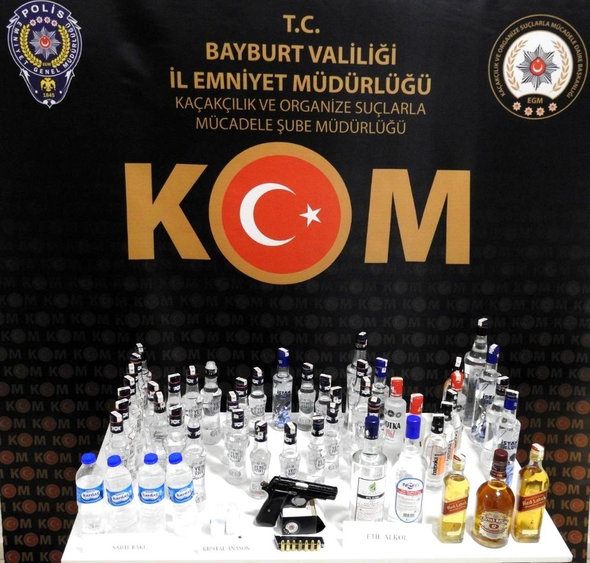 Polis denetiminde sahte alkol ele geçirildi
