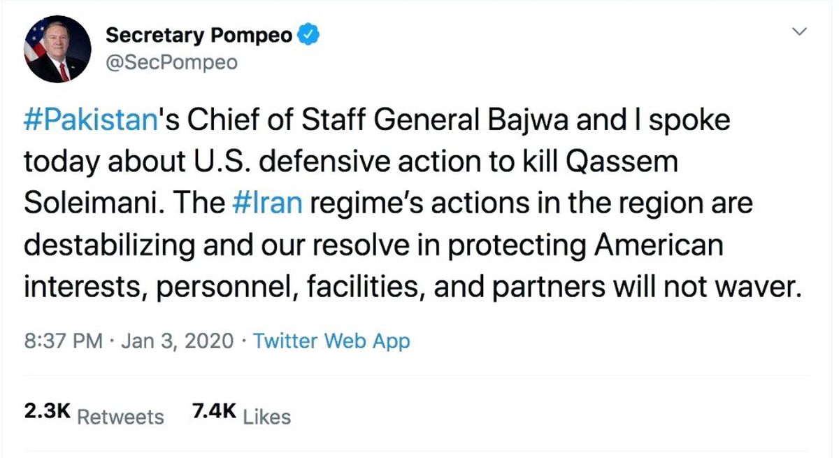 Pompeo: "ABD\'nin çıkarlarını koruma kararlılığımız değişmeyecek"