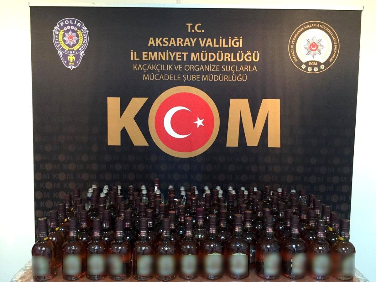 Aksaray\'da sahte içki operasyonu: 1 tutuklama