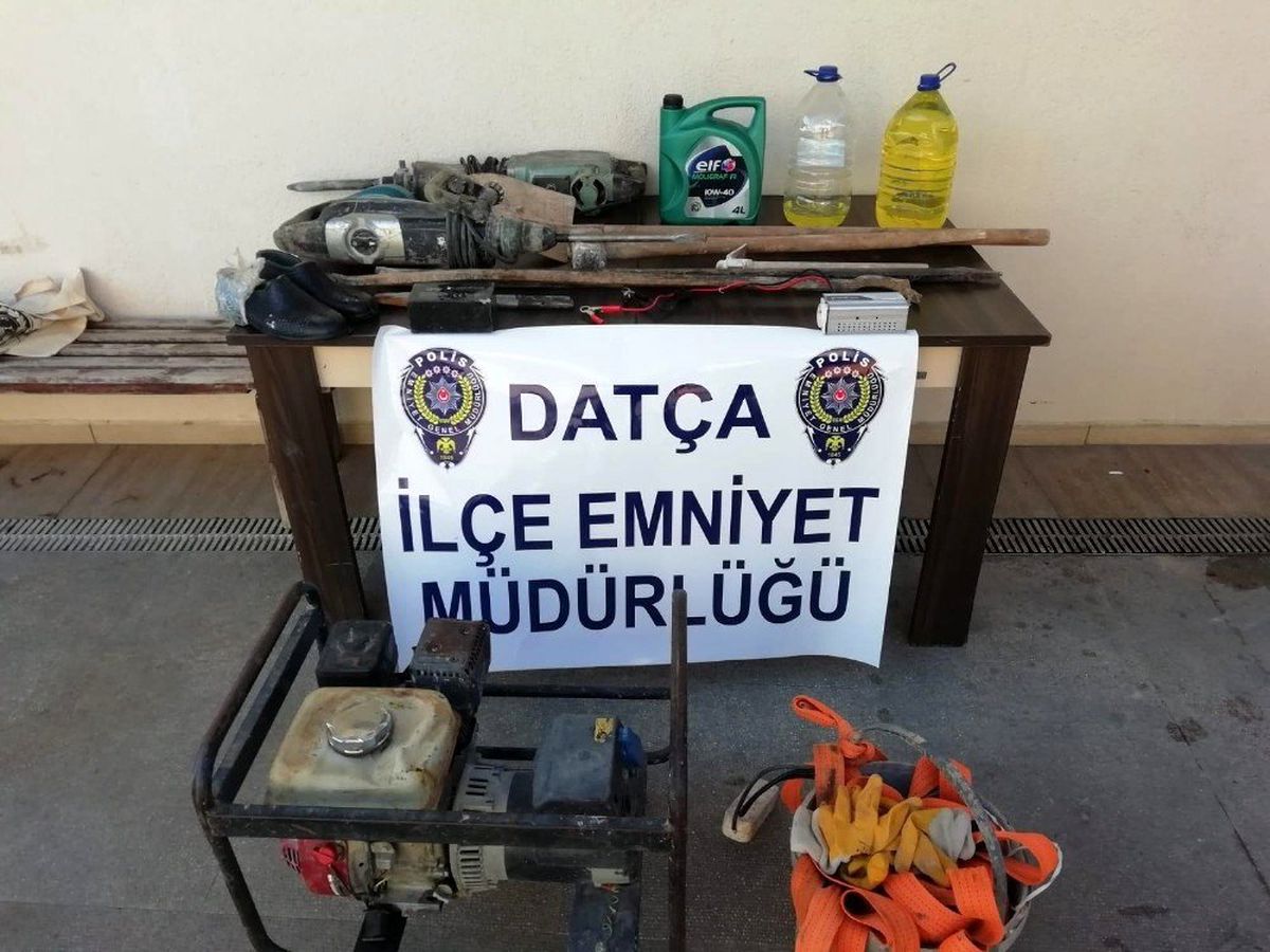 Datça\'da suçüstü yakalanan 6 defineci serbest kaldı