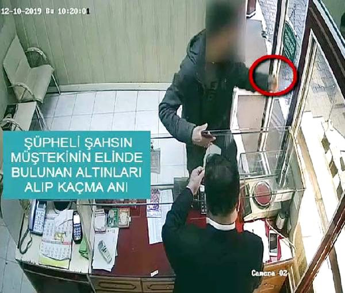 Kameradan belirlenen kuyumcudan hırsızlık şüphelisi yakalandı