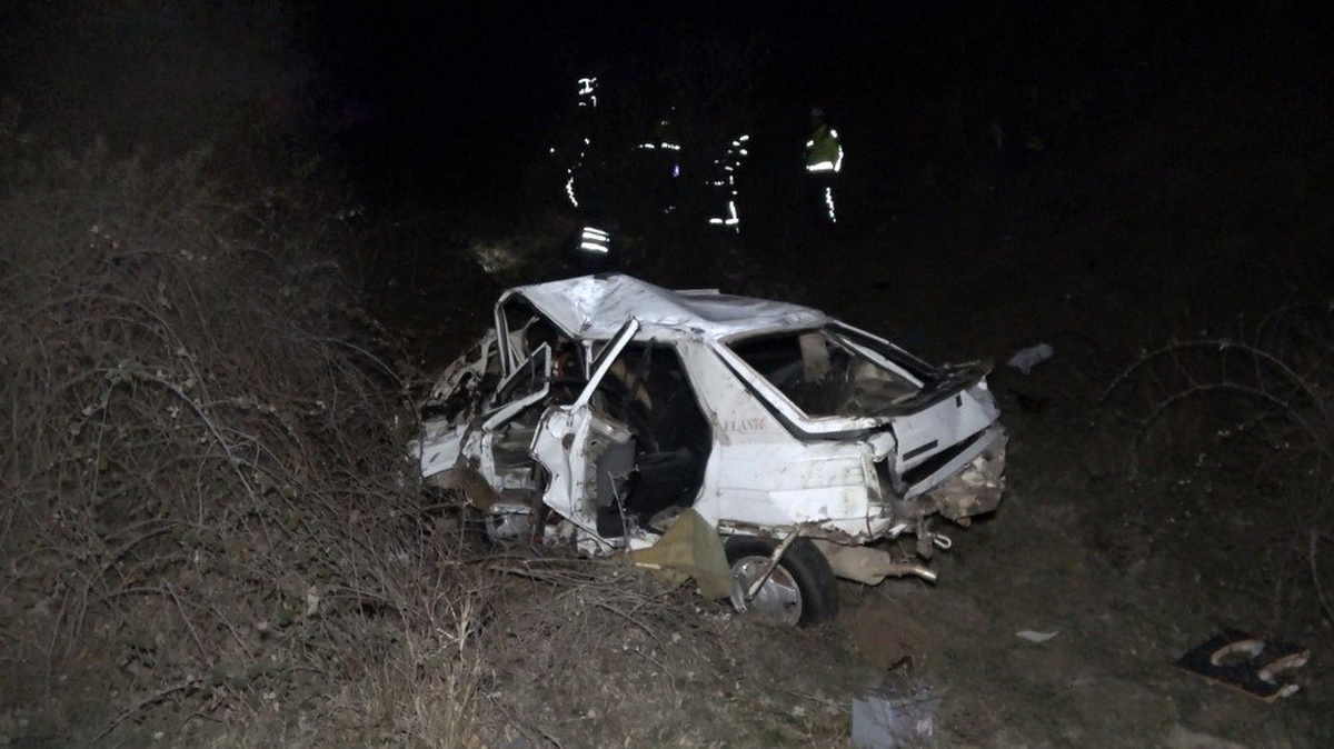 85 metre takla atan otomobil, dereye düştü: 1 ölü