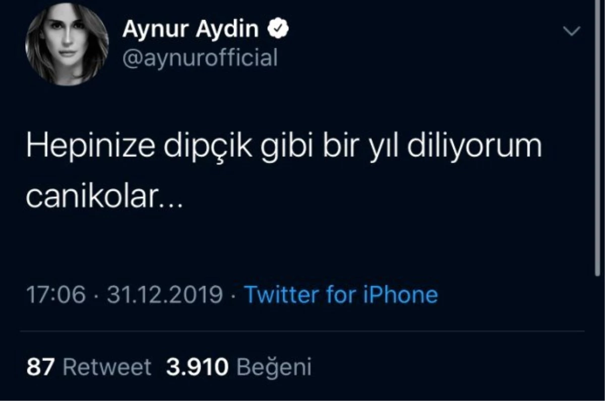 Aynur Aydın\'ın Twitter Adresinden Atarlı 10 Cümle