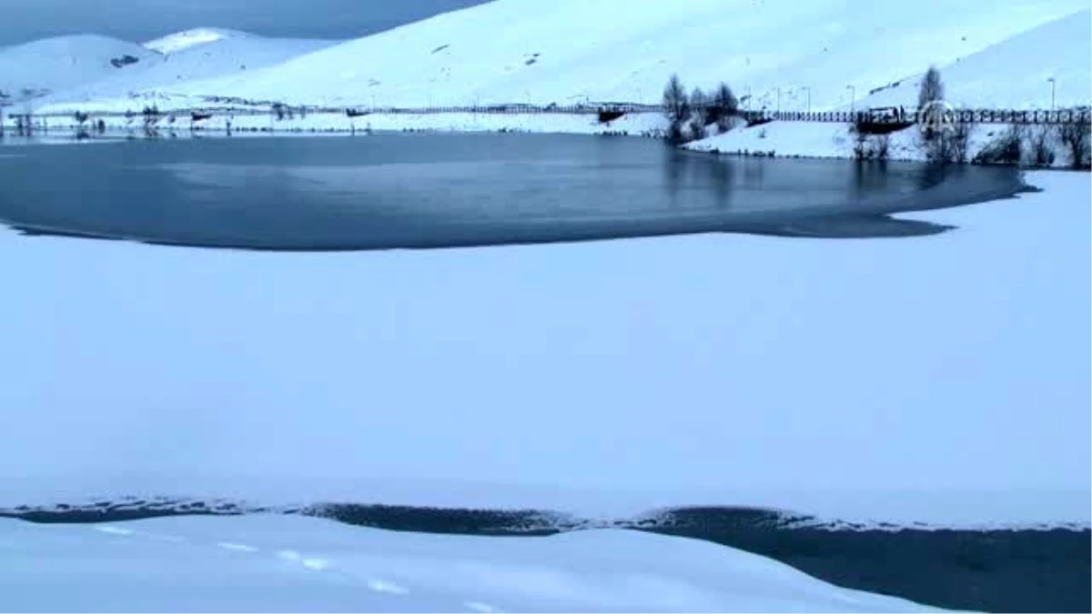 Ordu\'da bin 500 rakımlı yayladaki göl buz tuttu