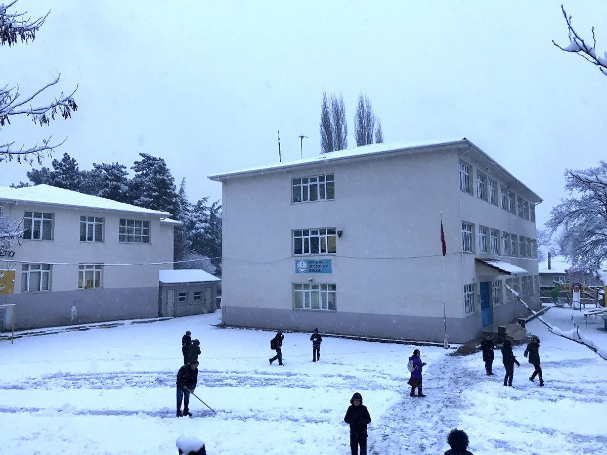 Bursa\'nın Büyükorhan ilçesine yılın ilk karı düştü