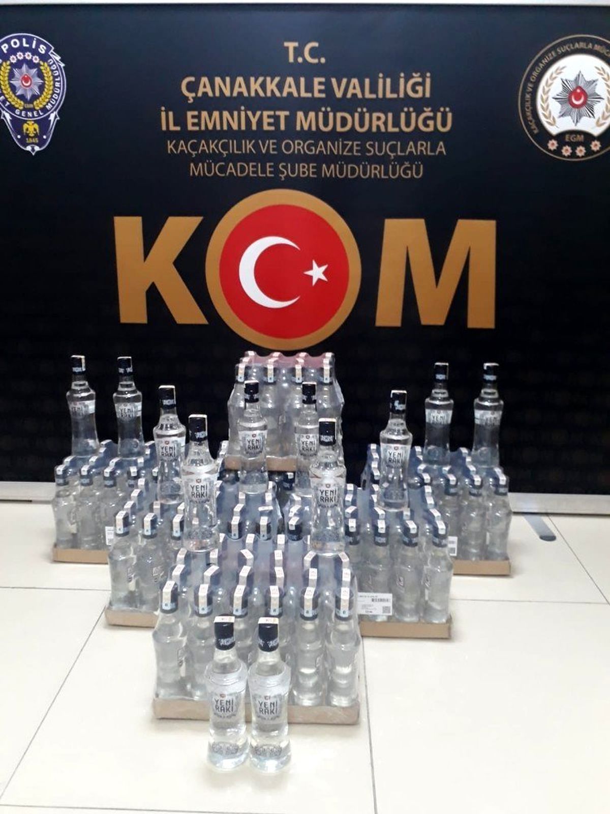 Çanakkale\'de sahte bandrollü içki operasyonu
